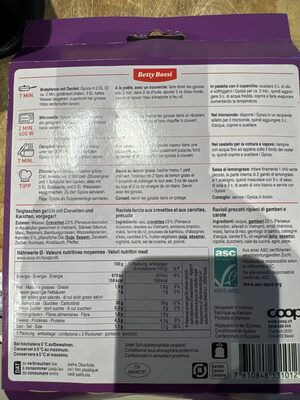 Shrimp Dumplings nutrition facts table