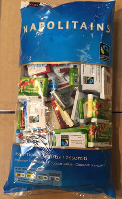 Qualité & Prix Napolitains assortis Chocolat suisse front packaging