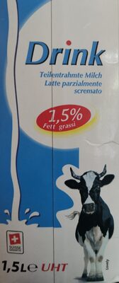 Drink - Semi-skimmed Milk 1.5% fat front packaging