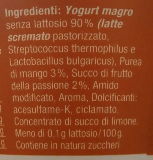 Pro time yogurt ingredients label