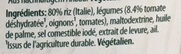 Risotto Tomato ingredients label