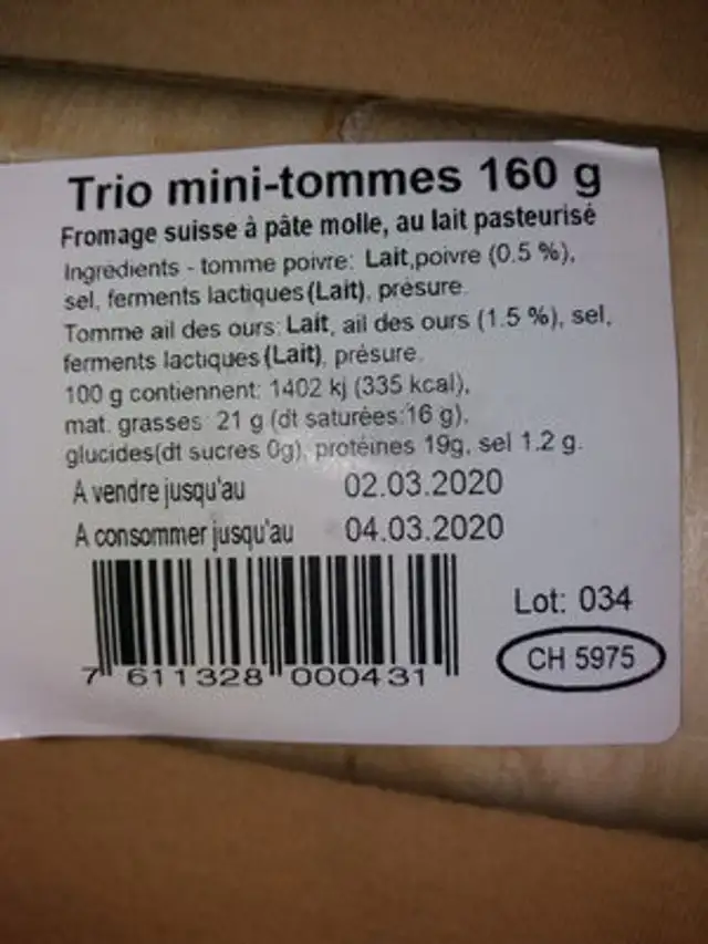 Bory Venogette box by 3 ingredients label