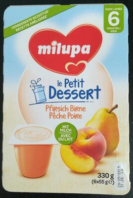 Le Petit Dessert pêche poire front packaging