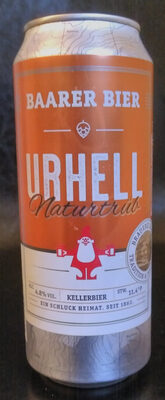 Urhell Bier front packaging