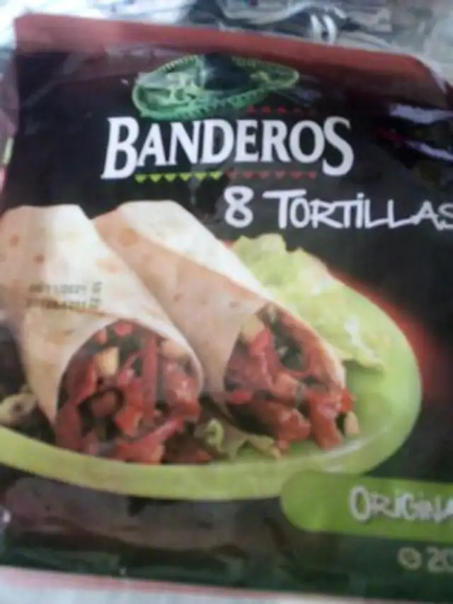 8 tortillas nutrition facts table