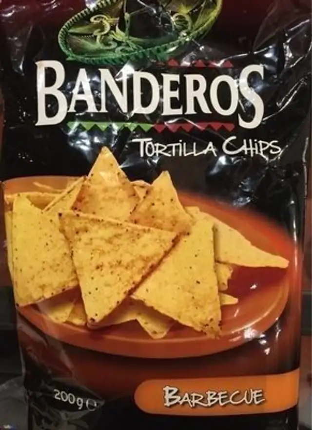 Tortille chips Barbecue front packaging