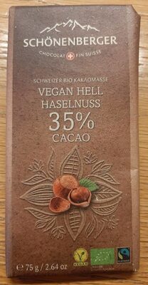 Vegan Hell Haselnuss 35% cacao