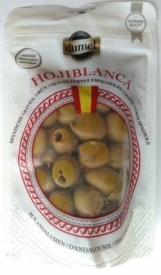 Hojiblanca olives vertes d'Andalousie front packaging