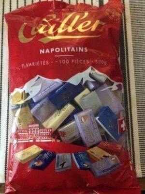 Cailler of switzerland napolitains assorted chocolates front packaging