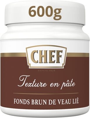 Fonds Brun de Veau Lié Premium CHEF Pot de 600 g pour 6 L à 12 L front packaging