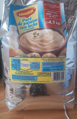 Puré de patatas con leche granulado front packaging