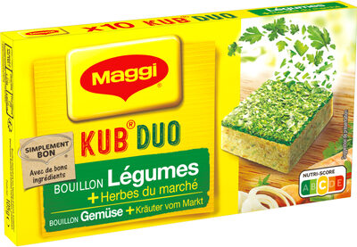 MAGGI Bouillon KUB DUO Légumes + Herbes du marché 105g