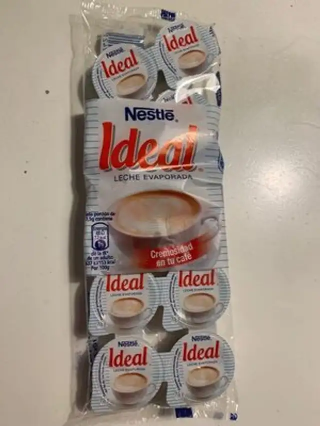 Leche evaporada individuales front packaging