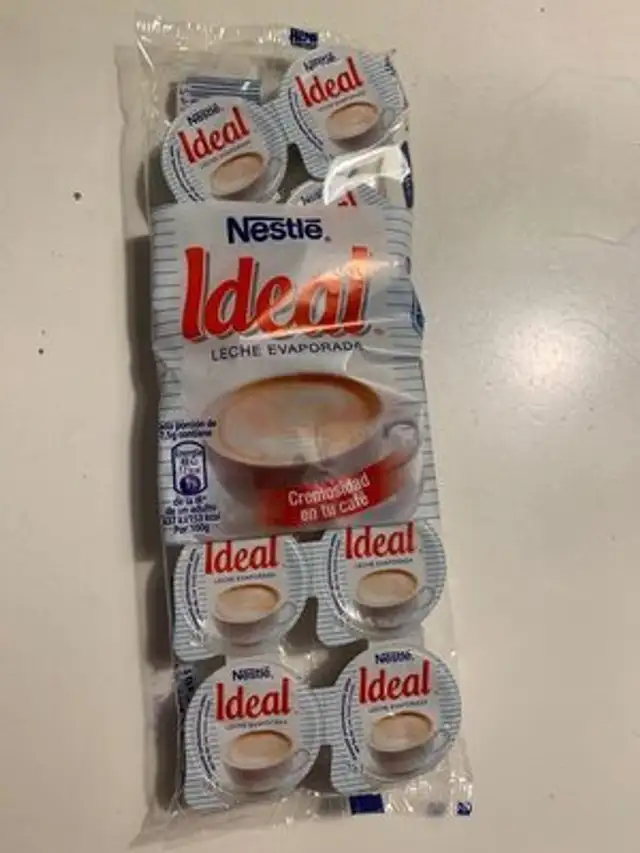 Leche evaporada individuales nutrition facts table