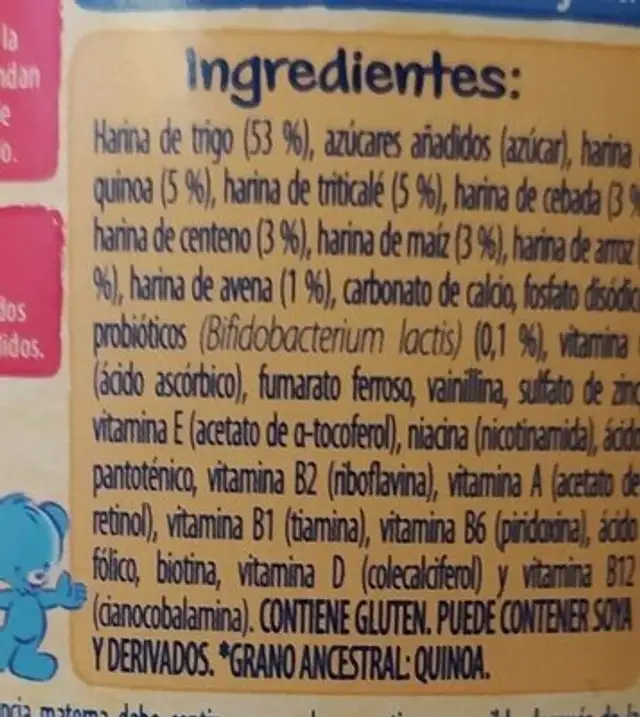 Unknown ingredients label