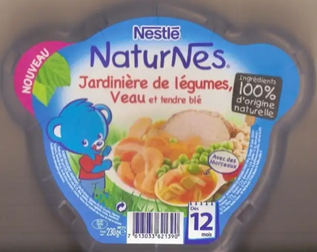 NaturNes Jardinière de légumes, Veau et tendre blé front packaging