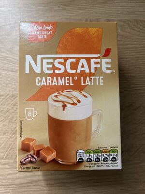 Instant coffee beverage. Caramel flavour