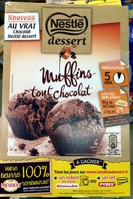 Muffins tout chocolat front packaging
