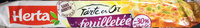 TARTE EN OR pâte feuilletée -30% de matière grasse