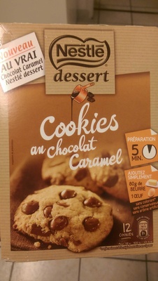 NESTLE DESSERT Préparation pour Cookies au Chocolat Caramel 336g front packaging