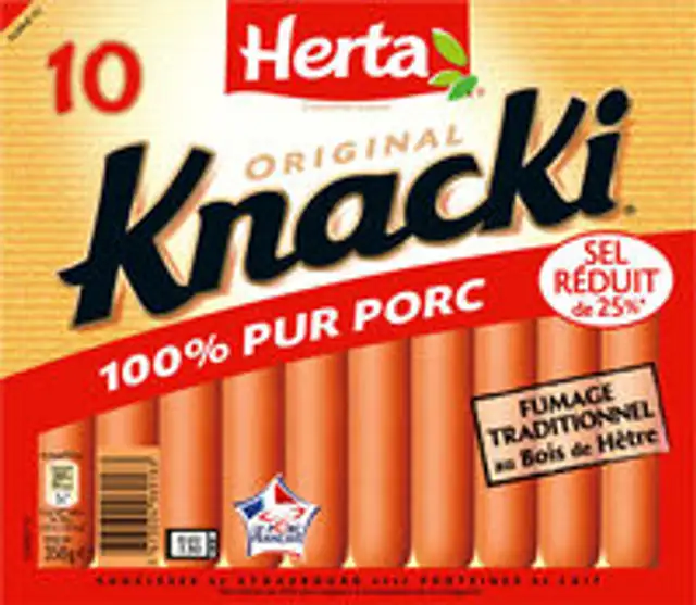 KNACKI Original saucisses pur porc -25% sel