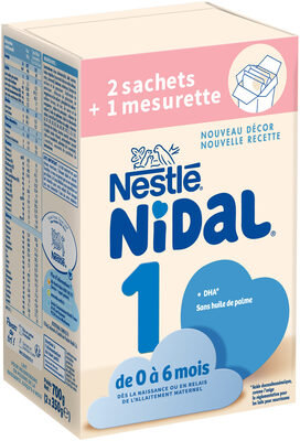 NESTLE NIDAL 1 Lait Infantile 1er âge 2x350g dès la Naissance