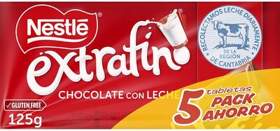 Chocolate con leche front packaging