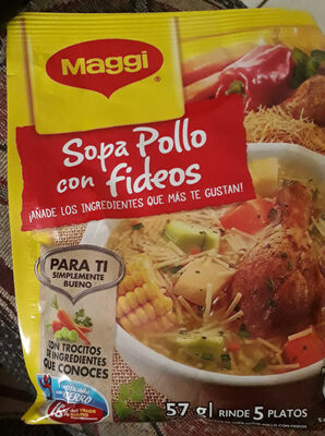 Sopa Pollo con Fideos Maggi 57g
