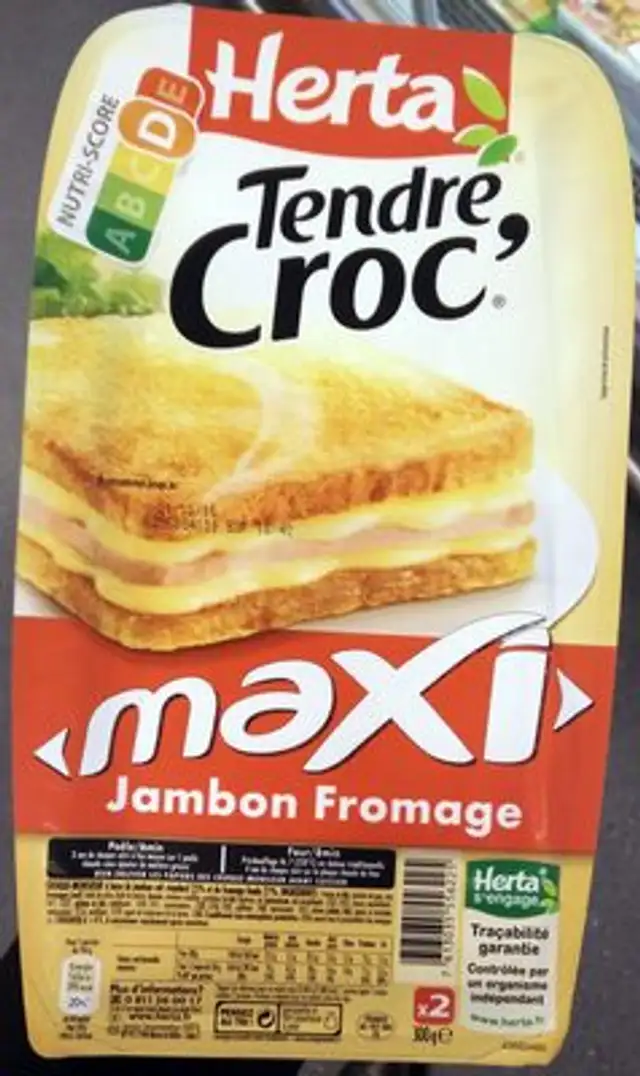 Tendre croc' - maxi jambon fromage front packaging