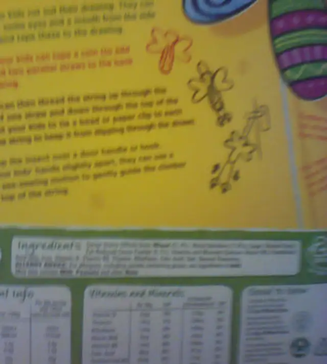 Nesquik ingredients label