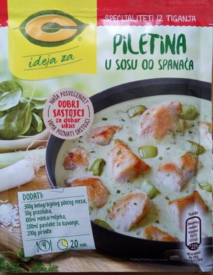 C ideja za piletina u sosu od spanaća