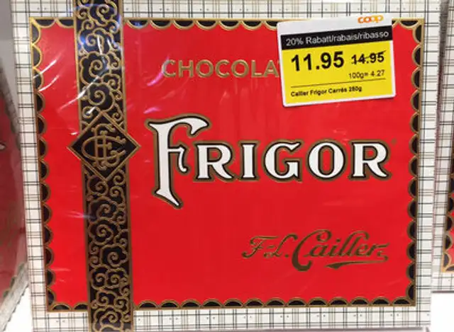 Cailler Frigor Carrés front packaging