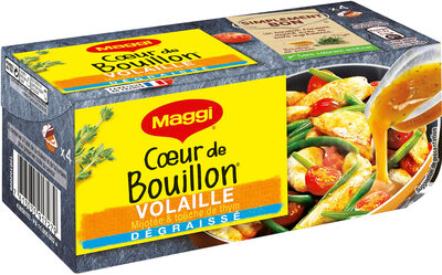 MAGGI Cœur de Bouillon Volaille mijotée et touche de thym Dégraissé 4x22g =