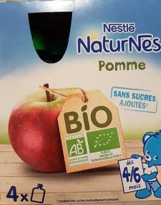 Naturnes pomme bio front packaging