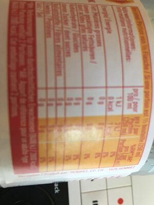Boisoon aromatisée framboise & mandarine nutrition facts table