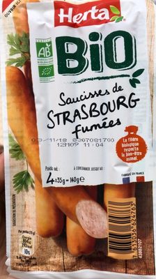 Saucisses de Strasbourg fumées bio