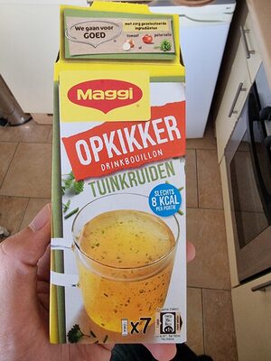Opkikker drink bouillon tuinkruiden front packaging