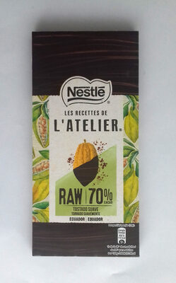 Raw chocolate negro de ecuador tostado suave