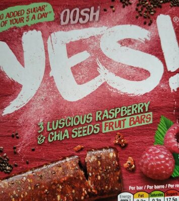 Yes - raspberry & chia seeds front packaging