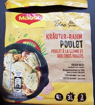 Sachet poudre pour poulet à la crème et aux fines herbes