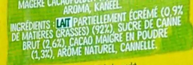 Nesquik all natural ingredients label