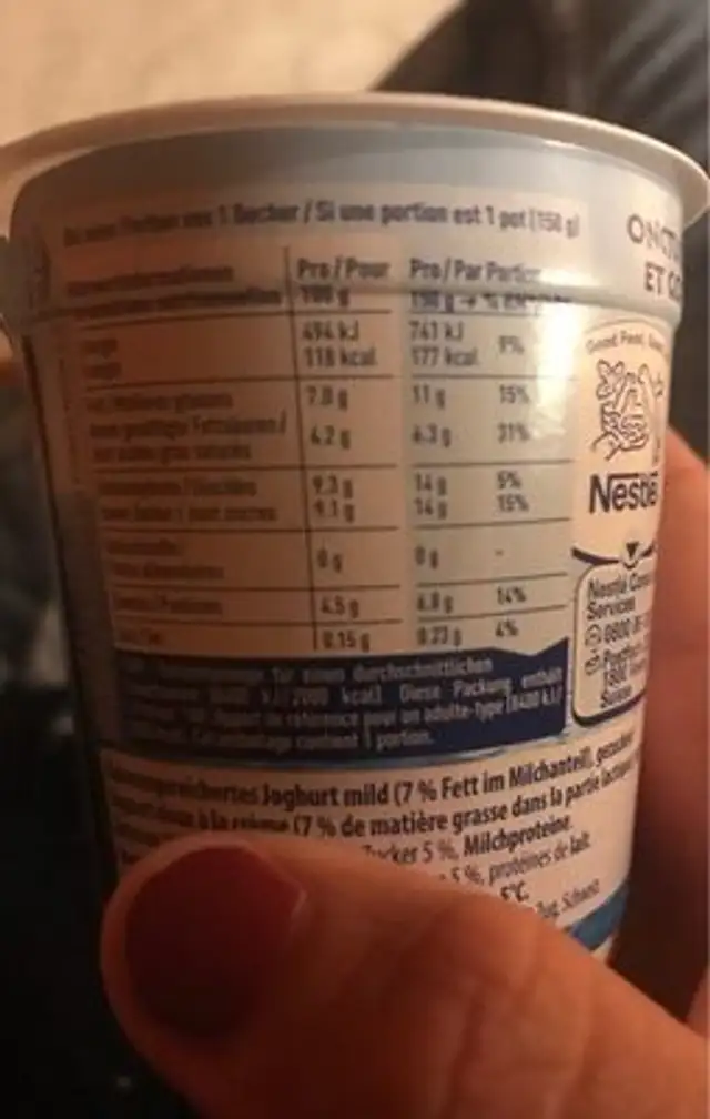 The yogurt with greek nature sweet nutrition facts table