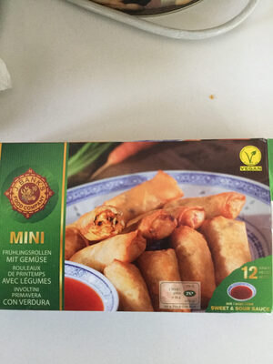 Mini Frühlingsrollen mit Gemüse front packaging
