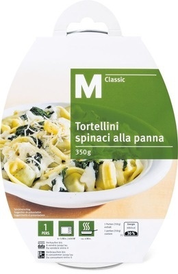 Tortellini spinaci alla panna