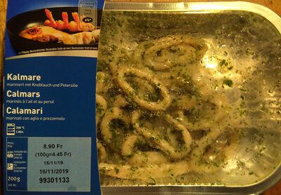 Calamars marinés à l'ail et au persil