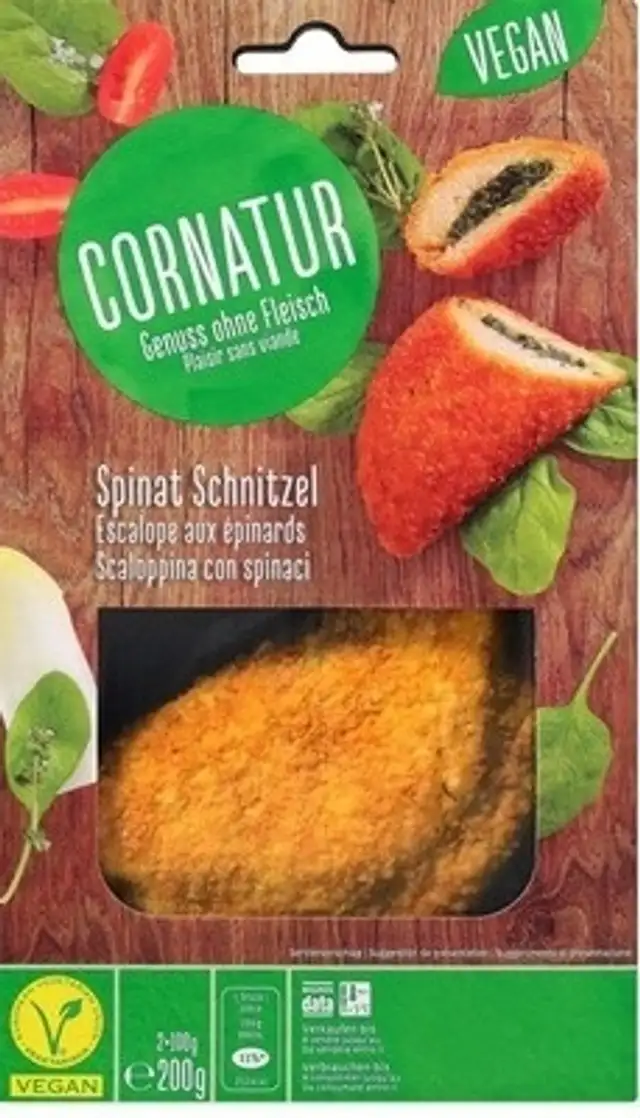 Escalope with spinach front packaging