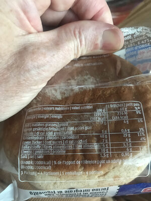 American Favorites Burger Buns nutrition facts table
