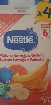 Plátano naranja y galleta