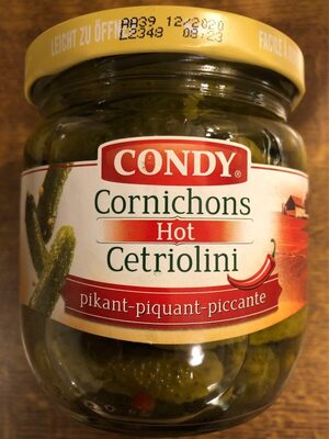 Cornichons Hot front packaging