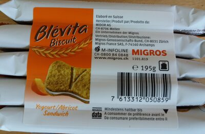 Biscuit Yogourt/Abricot Sandwich